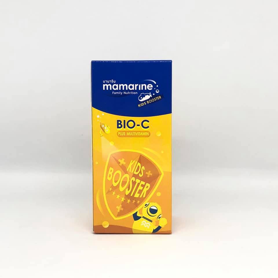 mamarine kids booster BIO-C plus multivitamin มามารีน คิดส์ ไบโอซี  สีส้ม