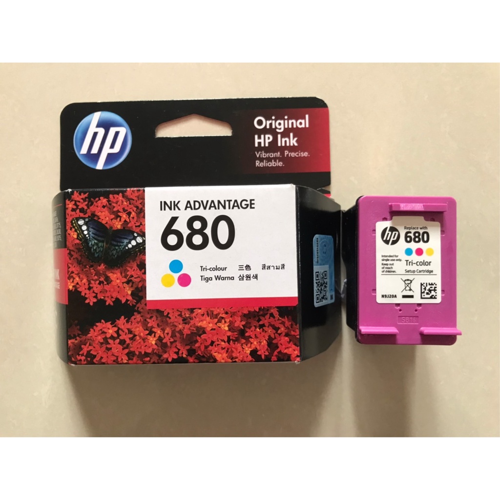 ตลับหมึก HP 680 Tri-Color inkjet HP ink Original หมึกพิมพ์ HP 680 หมึกสี ของแท้จากศูนย์ รับประกันจาก