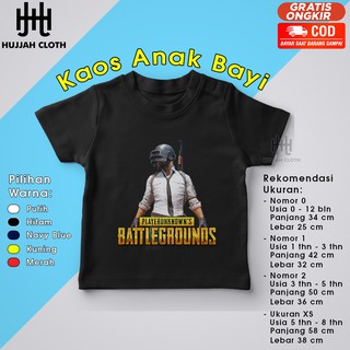 เสื้อยืด พิมพ์ลายเกม PUBG สําหรับเด็กผู้ชาย ผู้หญิง อายุ 0 6 เดือน 1 ปี 3 ปี 1-10 ปี