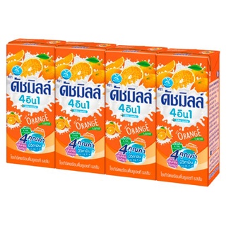 ดัชมิลล์นมเปรี้ยวรสส้ม180มล.  แพ็ค 4DUTCHMILL DRINKING YOGURT ORANGE 180 ML. PACK 4