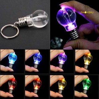 lemonshu Mini Color Changing LED Flashlight Light Bulb Lamp Key Ring Keychain Xmas Gift
