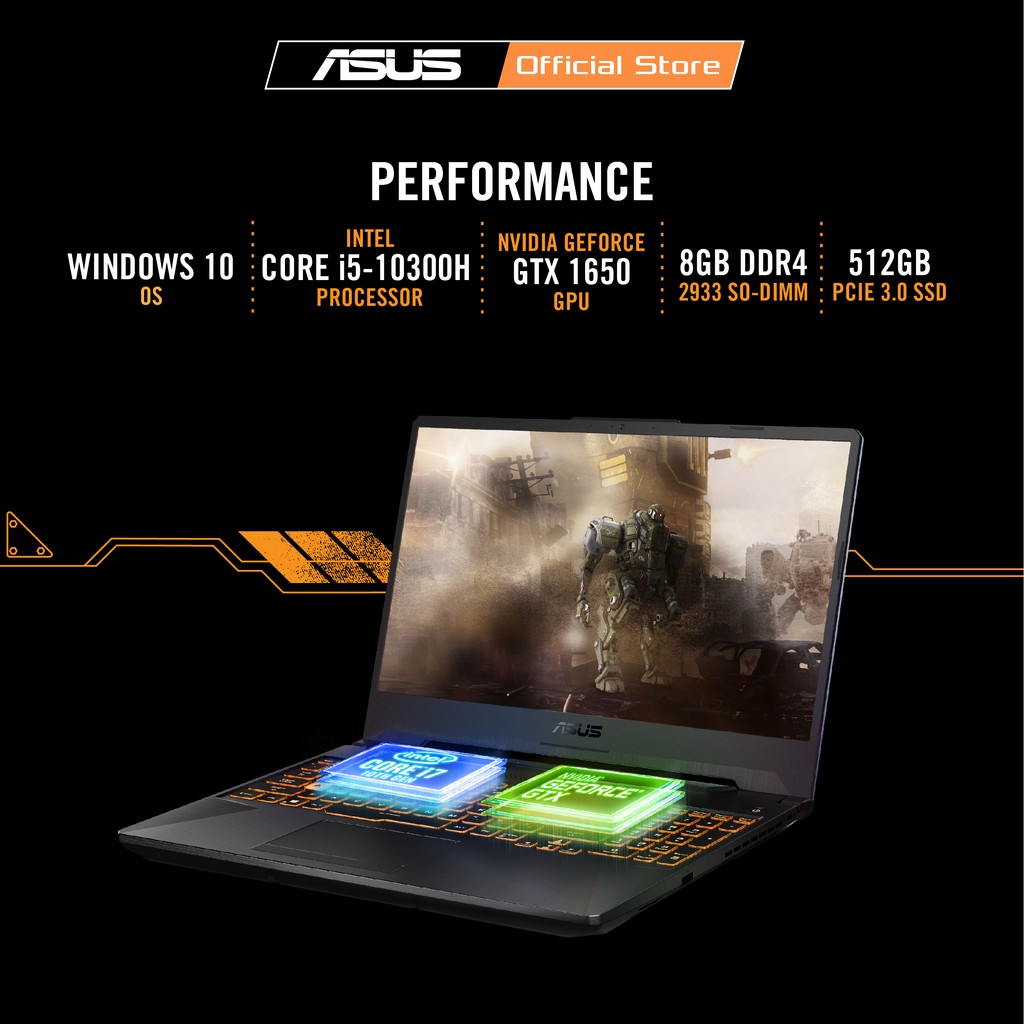 ASUS TUF Gaming F15 (FX506LH-HN002T) Notebook ( โน๊ตบุ๊ค ) 15.6” FHD i5-10300H RAM8GB SSD512GB W10 รับประกัน 2 ปี #7