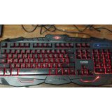 MARVO GAMING KEYBOARD & MOUSE ชุด คีย์บอร์ดเกมมิ่ง + เมาส์ ไฟ 3 สี รุ่น KM400 - สีดำ