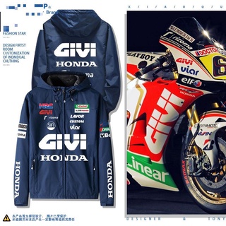 MOTOGP Honda Motorcycle racing Suit GIVI Hoodie X-ADV750 CB650R CB350 CBR1000RR CBR250R ADV150 CBR600RR X-ADV350 CBR400R GL1800 VARIO125 FORZA350 CM500 NC750X CB650F CB500X CB500F CB150R CBR500R CB400 PCX160 Storm jacket for cycling charge