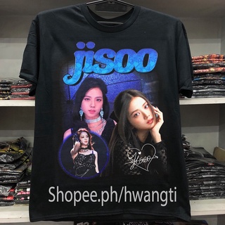 เสื้อยืดJISOO BLACKPINK SHIRT DTG ( B-031 )Shirts Oversized T Shirt For Women Men Unisex Tops Top