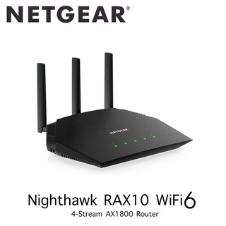 Netgear RAX10 AX1800 WiFi 6 Router 4-Stream Dual-Band (up to 1.8Gbps) ประกันศูนย์ไทย