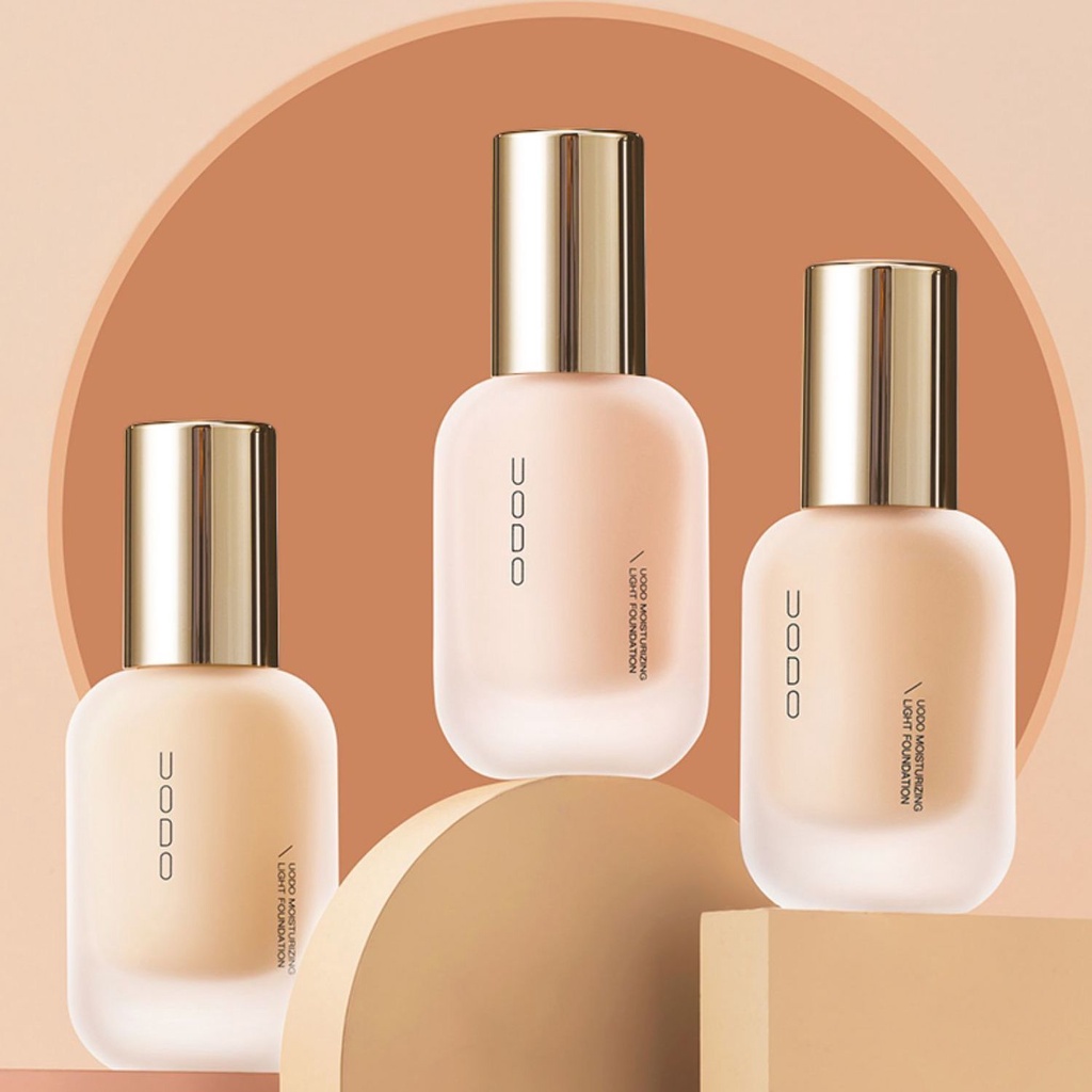 UODO Liquid Foundation อูโดะ รองพื้นชนิดน้ําคอนซีลเลอร์ควบคุมความมันให้ความชุ่มชื้นยาวนานการตั้งค่าแป้งไม่ติดเหมาะสําหรับผิวแห้งและมัน