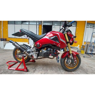 ท่อสูตรปลายเคฟล่าแท้ แดงสาย4 สำหรับ honda msx 125