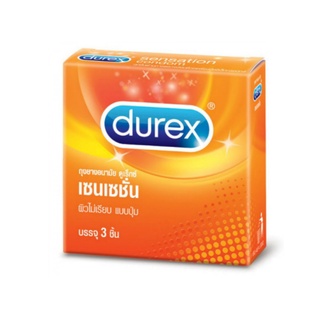 🚚สุดพิเศษ!!✅ Durex ถุงยางอนามัย  SENSATION 3 ชิ้น 🚚พร้อมส่ง!! 💨