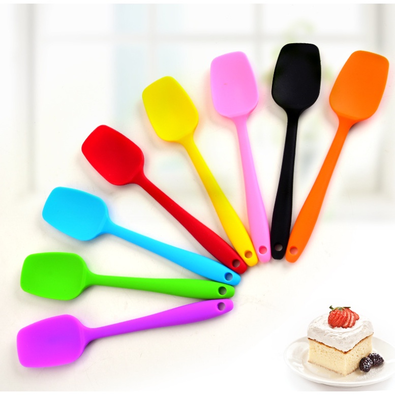 ทัพพีซิลิโคน ขนาด 21 ซม. พายซิลิโคน Spatula ไม้พาย ไม้พายซิลิโคน ไร้รอยต่อ ทนความร้อน ใช้ทำขนม เบเกอ