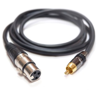 ทองแดงแท้! สายสัญญาณเสียง ยาว 1.5 เมตร RCA-แจ็คแคนนอนเมีย XLR Female to RCA ขนาดสาย 6 มิล สายสัญญาณ