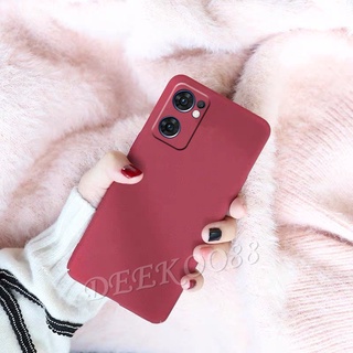 พร้อมส่ง เคสโทรศัพท์ OPPO Reno7 Z 5G A95 A76 A55 A16K A16 4G Phone Cell Case Matte Ultra Slim Full Back Cover TPU Red Black Solid Color Casing เคส Reno 7 Z 7Z Reno7Z OPPOA76