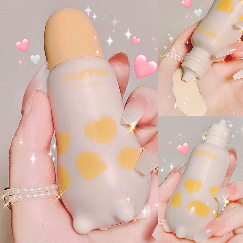 MAFFICK-MF168 รองพื้นคุมมัน บีบีครีม น้องวัว เบลอรูขุมขน ปรับผิวสว่างกระจ่าง หน้าเนียน Liquid Founda