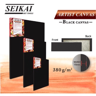 Seikai Canvas ผ้าใบวาดรูปแคนวาส สีดำ COTTON 100%