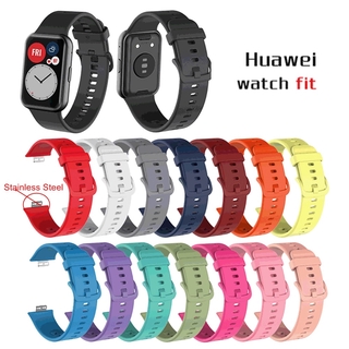 สายนาฬิกาข้อมือซิลิโคนกันน้ําสําหรับ Huawei Fit