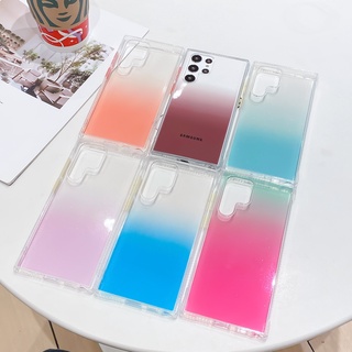 รุ้ง ไล่โทนสี สีลูกกวาด เคส Samsung Galaxy S21FE S22 Ultra S22Plus S21 Ultra S21Plus S20FE Case แฟชั่น เรียบง่าย กันรอยขีดข่วน ป้องกันการหล่น ซิลิโคนนิ่ม เคส