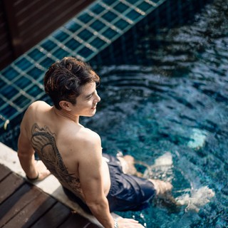 กางเกงว่ายน้ำ ขาสั้น มีซับใน (DESTINO SWIM SHORT navy blue)