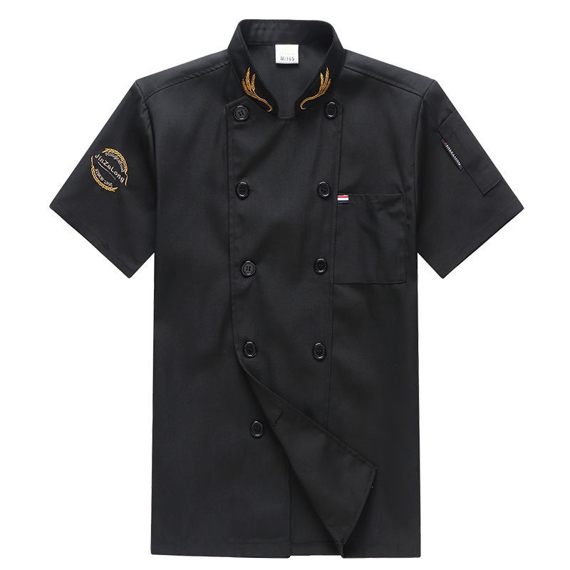 เสื้อเชฟแขนสั้น แบบบาง ระบายอากาศได้ดี เหมาะกับใส่ทํางานร้านอาหาร โรงแรม แฟชั่นฤดูร้อน สําหรับผู้ชาย