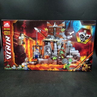 เลโก้ นินจา 11551 สนามประลองนินจา Lava Ninja Go งานสวยๆ ราคาถูกมากๆ จำนวน 425 ชิ้น Journey to the Skull Dungeon