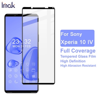 imak Sony Xperia 10 IV ฟิล์มกระจกนิรภัยกันรอยหน้าจอ 9D HD ป้องกันแสงสีฟ้า Full Coverage Tempered Glass Film