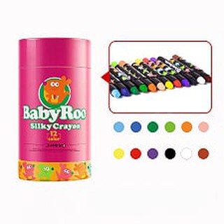 Joan Miro สีเทียนสำหรับเด็ก Baby Roo Silky Crayon 12 สี