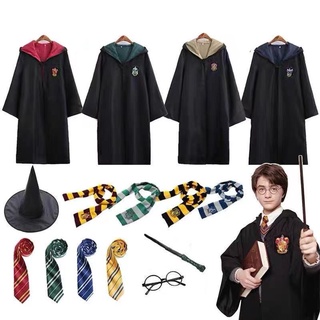 Harry Potter ชุดคอสเพลย์(หมวก ,ผ้าพันคอ，ไม้กายสิทธิ์)