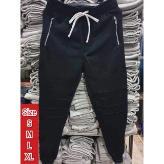 กางเกงขายาวกระเป๋าซิบข้าง (jogger ) ผ้าสำลี ใส่ได้ ชาย& หญิง ทุกโอกาส