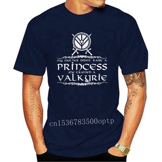 เสื้อยืดโอเวอร์ไซส์ใหม่ เสื้อยืด ผ้าฝ้าย พิมพ์ลาย Viking Didnt Raise A Princess She Trained A Valkyrie สําหรับผู้ชายS-3