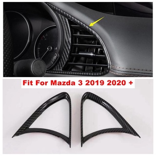 ฝาครอบช่องแอร์ คาร์บอนไฟเบอร์ ABS สําหรับ Mazda 3 Hatchback Sedan 2019 2020