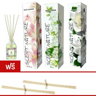 ก้านไม้หอม อโรม่า scentnature collection no1 (มะลิ, white flower, gardenia)