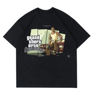 คอตต้อนคอกลมเสื้อยืด | ขนาดใหญ่ | Gta SAN ANDREAS | ยานยนต์ Grand THEFT | Rockstar เกมส์ | เสื้อยืด เสื้อผ้า | เสื้อยืด