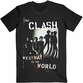 เสื้อยืดผ้าฝ้ายพิมพ์ลายขายดี มาใหม่ เสื้อยืด พิมพ์ลาย The Clash Westway To The World สําหรับผู้ชาย