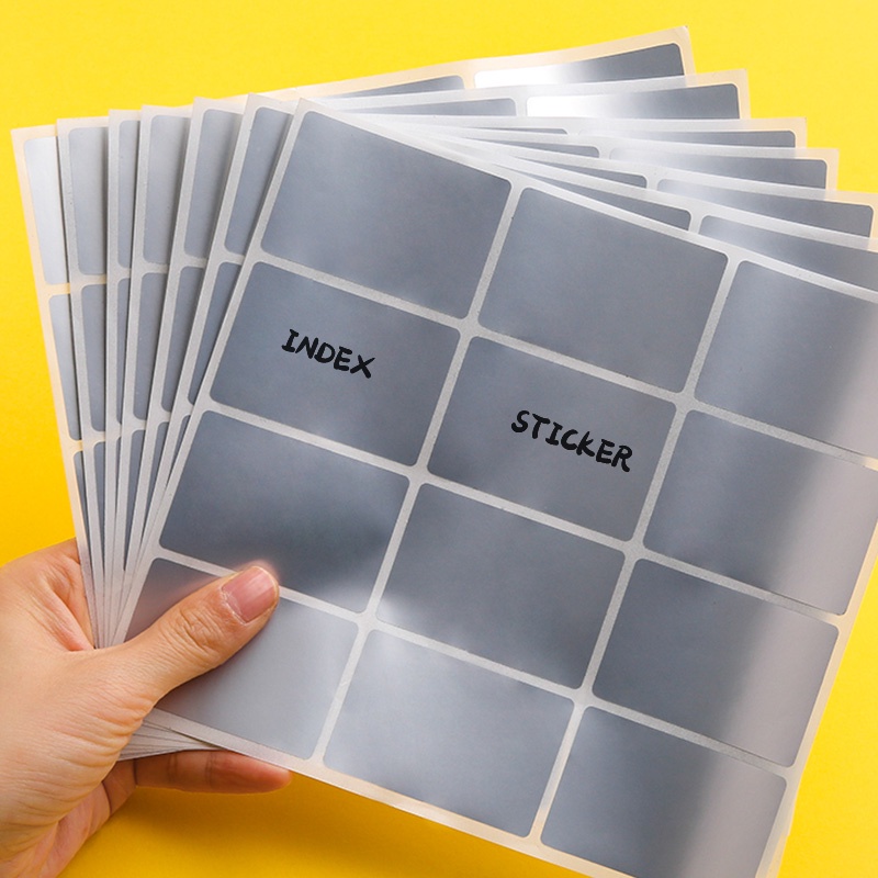 สติกเกอร์ฉลาก Pet กันน้ํา สีเงินมันวาว ฉลากสร้างสรรค์ ฉีกได้ 108 แผ่น
