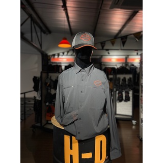 เสื้อเชิ้ต HARLEY-DAVIDSON Mens Performance Vented Back Mesh Inset Shirt