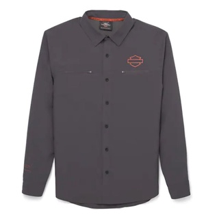 เสื้อเชิ้ตผู้ชายแขนยาวลิขสิทธิ์แท้จาก Harley Davidson (96036-22VM)