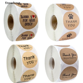 Fbth สติกเกอร์ฉลาก ลาย Thank you for your order แฮนด์เมด สําหรับติดบรรจุภัณฑ์ 500 ชิ้น