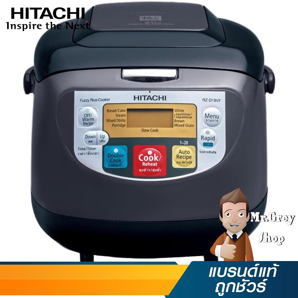 HITACHI หม้อหุงข้าวดิจิตอล 1.8 ลิตร รุ่น RZD18VF สีดำ รุ่น RZ-D18VF OBK (13839)