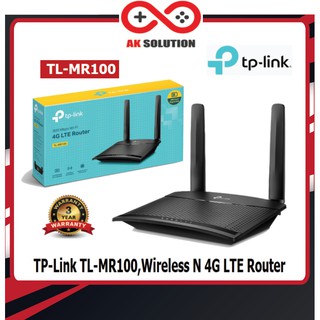 TP-LINK TL-MR100 4G LTE Router 300Mbps เราเตอร์ใส่ซิม (Wireless N 4G LTE Router)รองรับ 4G ทุกเครือข่าย