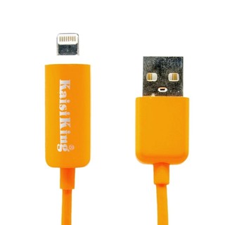 kaisiking สายชาร์จ LED USB Data Cable (สีส้ม)