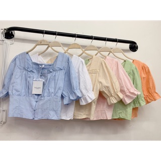 เสื้อแขนตุ๊กตา กระดุมหน้า ทรงน่ารัก