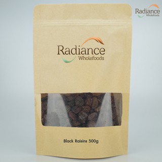 Raisins, Black 500g, Radiance Wholefoods