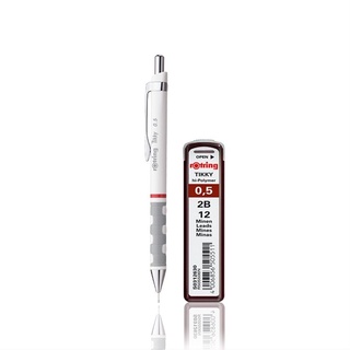 ดินสอกด รอตริง rOtring TIKKY WHITE with LEAD BC ดินสอติ๊กกี้ 0.5+ไส้ดินสอ 0.5 2B 1 ชุด