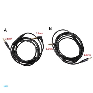 WIN 1.5m Braid 3.5mm to 2.5mm 3.5mm Jack Audio AUX Cable Cord With Mic Volume