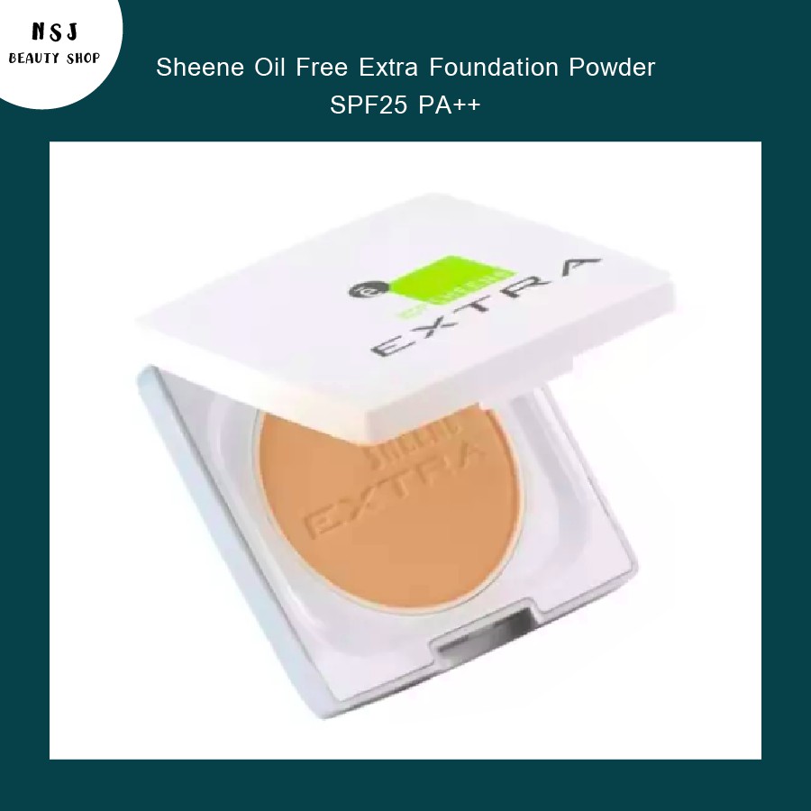 [1 แถม 1] แป้ง Sheene Oil Free Extra Foundation Powder SPF25 PA++ ชีเน่ ออยล์ ฟรี เอ็กซ์ตร้า ฟาวเดชั่น พาวเดอร์