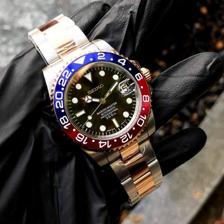SeikoMod Pepsi Two Tone กระจกsapphire