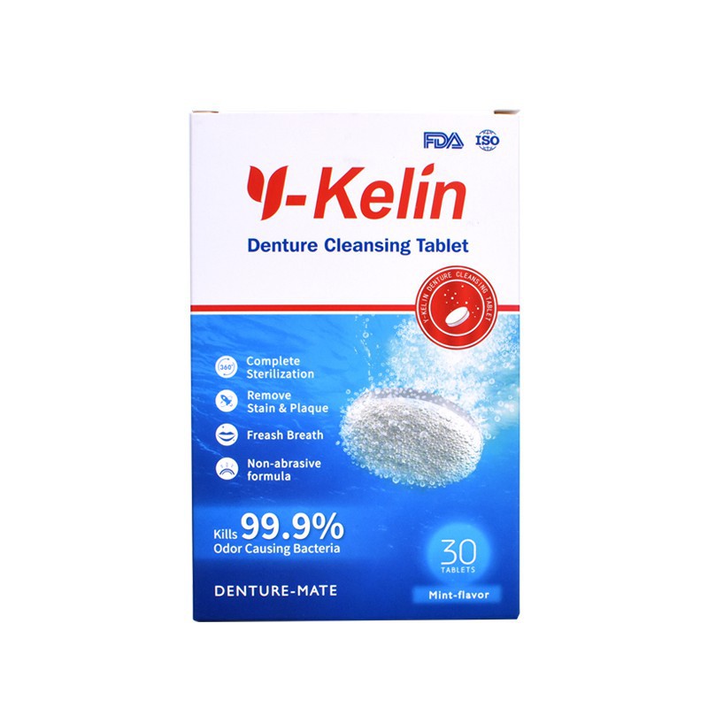 Yakelin น้ํายาทําความสะอาดฟันปลอม 90 + 6 แท็บ ฟันปลอม บางส่วน ฟอกสีฟัน ราคา ถูกที่สุด ดีลบีเคเค แกลเลอรีภาพที่ 4