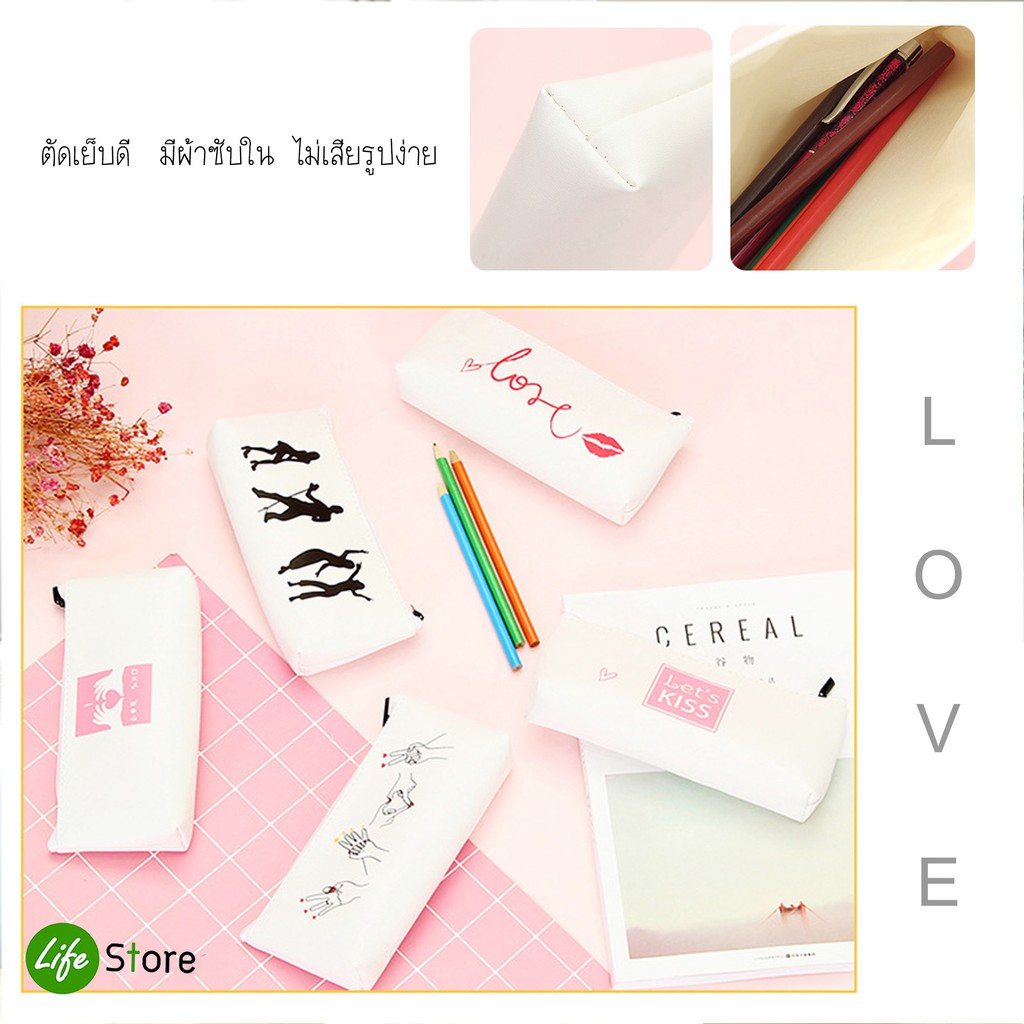 กระเป๋าดินสอ เอนกประสงค์ collection5-6 ผลิตจากวัสดุ PU คุณภาพดี  (พร้อมส่งในไทย ถึงเร็วทันใจ) - รูปที่ 6