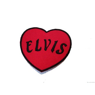 [ตัวรีด เย็บได้] เอรวิส ELVIS ป้ายติดเสื้อ logo Embroidered Sew Iron On Patches Badge