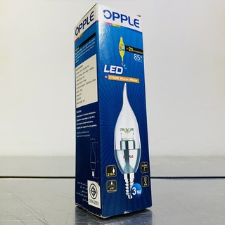 OPPLE หลอด LED Candle ทรงเปลวเทียน 3W 2700K ขั้ว E14