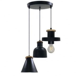 ไฟช่อ 3 หัว สีดำ MODERN LOFT